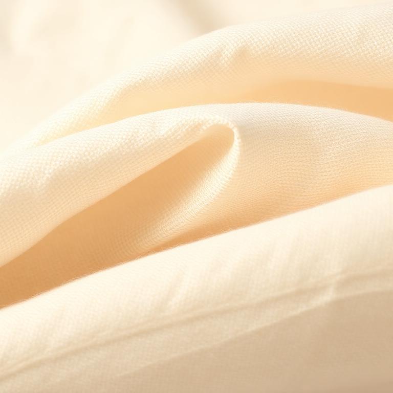 Folds of natural raw linen fabric
